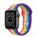 Apple Watch Series 6 // 40мм GPS // Корпус из алюминия цвета «серый космос», спортивный ремешок радужного цвета
