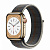 Купить Apple Watch Series 8 // 41мм GPS + Cellular // Корпус из нержавеющей стали золотого цвета, спортивный браслет цвета "темная ночь"