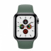 Apple Watch Series 5 // 40мм GPS + Cellular // Корпус из нержавеющей стали цвета «серый космос», спортивный ремешок цвета «сосновый лес»