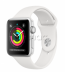 Apple Watch Series 3 // 38мм GPS // Корпус из серебристого алюминия, спортивный ремешок белого цвета (MTEY2RU)
