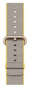 Apple Watch Series 2 38мм Корпус из золотистого алюминия, спортивный ремешок цвета «жёлтый/светло‑серый» (MNP32)