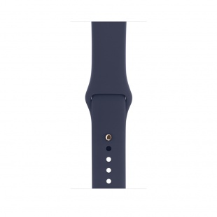 Apple Watch Series 1 42мм Корпус из золотистого алюминия, спортивный ремешок тёмно‑﻿синего цвета (MQ122)