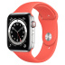 Apple Watch Series 6 // 40мм GPS + Cellular // Корпус из нержавеющей стали серебристого цвета, спортивный ремешок цвета «Розовый цитрус» Apple Watch Series 6 // 40мм GPS + Cellular // Корпус из нержавеющей стали серебристого цвета, спортивный ремешок цвета «Розовый цитрус»