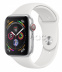Apple Watch Series 4 // 40мм GPS + Cellular // Корпус из алюминия серебристого цвета, спортивный ремешок белого цвета (MTUD2)