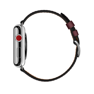 38/40 мм ремешок Simple Tour из кожи Swift цвета Bordeaux для Apple Watch Hermès