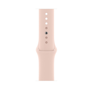 Apple Watch Series 6 // 40мм GPS + Cellular // Корпус из нержавеющей стали серебристого цвета, спортивный ремешок цвета «Розовый песок»