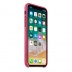 Кожаный чехол для iPhone X / Xs, цвет «розовая фуксия», оригинальный Apple