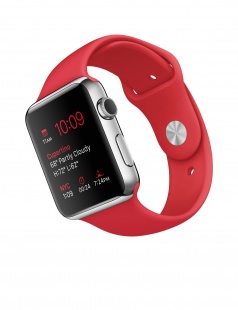 Apple Watch 42 мм из нержавеющей стали, спортивный ремешок (PRODUCT)RED