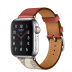 Apple Watch Series 5 Hermès // 40мм GPS + Cellular // Корпус из нержавеющей стали, ремешок Single Tour из кожи Swift цвета Brique/Béton 