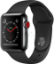 Apple Watch Series 3 // 42мм GPS + Cellular // Корпус из нержавеющей стали, спортивный ремешок черного цвета (MQK92)