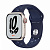 Купить Apple Watch Series 7 // 41мм GPS + Cellular // Корпус из алюминия цвета «сияющая звезда», спортивный ремешок Nike цвета «ночной ультрамарин/мистический ультрамарин»