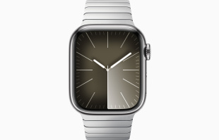Apple Watch Series 9 // 45мм GPS+Cellular // Корпус из нержавеющей стали серебристого цвета, блочный браслет из нержавеющей стали серебристого цвета