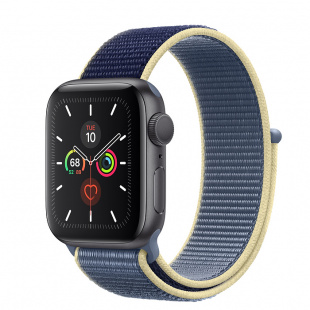 Apple Watch Series 5 // 40мм GPS // Корпус из алюминия цвета «серый космос», спортивный браслет цвета «морской лёд»