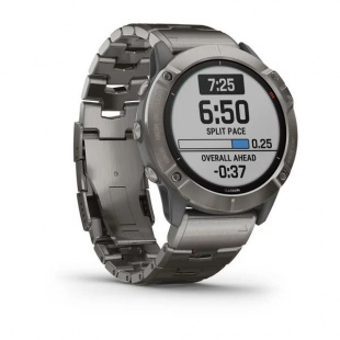 Мультиспортивные часы Garmin Fenix 6X Pro (51mm) Solar титановый корпус, титановый ремешок