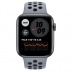 Apple Watch Series 6 // 40мм GPS // Корпус из алюминия цвета «серый космос», спортивный ремешок Nike цвета «Дымчатый серый/чёрный»