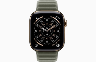 Apple Watch Series 11 // 42мм GPS+Cellular // Корпус из титана золотого цвета, браслет цвета "серый шалфей", с магнитной застежкой