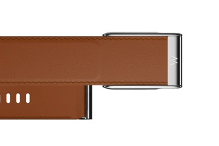 Ремешок MG LeatherLuxe Straight Band | Chestnut/Cream with Titanium (Каштановый/ Кремовый с Титаном)