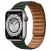 Apple Watch Series 7 // 45мм GPS + Cellular // Корпус из титана, кожаный браслет цвета «зелёная секвойя», размер ремешка S/M