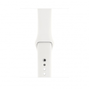 Apple Watch Series 3 // 38мм GPS + Cellular // Корпус из нержавеющей стали, спортивный ремешок белого цвета (MQJV2)