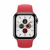 Apple Watch Series 5 // 40мм GPS + Cellular // Корпус из нержавеющей стали цвета «серый космос», спортивный ремешок красного цвета