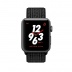Apple Watch Series 3 Nike+ // 38мм GPS + Cellular // Корпус из серого алюминия, спортивный ремешок Nike черного цвета (MQL82)