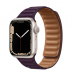 Apple Watch Series 7 // 41мм GPS // Корпус из алюминия цвета «сияющая звезда», кожаный браслет цвета «тёмная вишня», размер ремешка S/M Apple Watch Series 7 // 41мм GPS // Корпус из алюминия цвета «сияющая звезда», кожаный браслет цвета «тёмная вишня», размер ремешка S/M