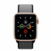 Apple Watch Series 5 // 40мм GPS // Корпус из алюминия золотого цвета, спортивный браслет цвета «тёмный графит»