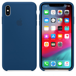 Силиконовый чехол для iPhone Xs Max, цвет «морской горизонт», оригинальный Apple