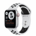 Apple Watch SE // 40мм GPS + Cellular // Корпус из алюминия серебристого цвета, спортивный ремешок Nike цвета «Чистая платина/чёрный» (2020)