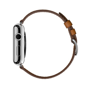 42/44 мм ремешок Simple Tour из кожи Barenia цвета Fauve для Apple Watch Hermès