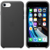 Кожаный чехол для iPhone SE, чёрный цвет, оригинальный Apple