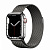 Купить Apple Watch Series 7 // 41мм GPS + Cellular // Корпус из нержавеющей стали серебристого цвета, миланский сетчатый браслет графитового цвета