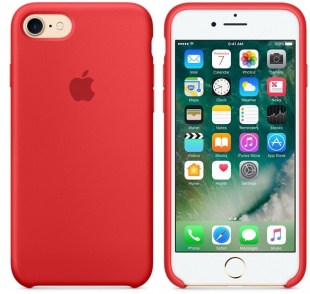 Силиконовый чехол для iPhone 7/8, красный цвет, оригинальный Apple, оригинальный Apple