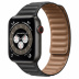 Apple Watch Series 6 // 44мм GPS + Cellular // Корпус из титана цвета «черный космос», кожаный браслет черного цвета, размер ремешка M/L