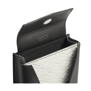 Складной универсальный чехол для телефона Vertu Folded V Link Utility Pouch (Night Black and Nebula White/Черно-белый)