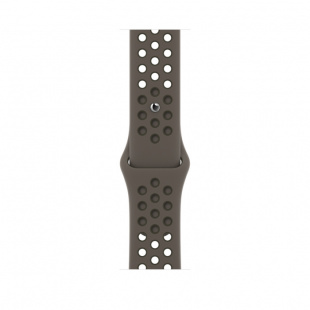Apple Watch Series 7 // 45мм GPS // Корпус из алюминия цвета «тёмная ночь», спортивный ремешок Nike цвета «cерая олива/рабочий хаки»