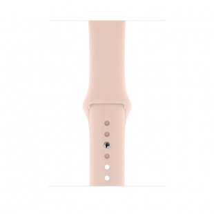 Apple Watch Series 5 // 40мм GPS + Cellular // Корпус из нержавеющей стали цвета «серый космос», спортивный ремешок цвета «розовый песок»