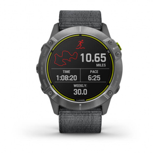 Умные часы Garmin Enduro (51mm), стальной корпус, серый нейлоновый ремешок UltraFit