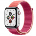 Apple Watch Series 5 // 40мм GPS + Cellular // Корпус из нержавеющей стали, спортивный браслет цвета «сочный гранат»