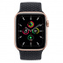 Apple Watch SE // 44мм GPS + Cellular // Корпус из алюминия золотого цвета, плетёный монобраслет угольного цвета (2020)