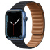 Apple Watch Series 7 // 45мм GPS // Корпус из алюминия синего цвета, кожаный браслет цвета «тёмная ночь», размер ремешка M/L Apple Watch Series 7 // 45мм GPS // Корпус из алюминия синего цвета, кожаный браслет цвета «тёмная ночь», размер ремешка M/L