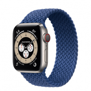 Apple Watch Series 6 // 40мм GPS + Cellular // Корпус из титана, плетёный монобраслет цвета «Атлантический синий»