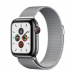 Apple Watch Series 5 // 44мм GPS + Cellular // Корпус из нержавеющей стали цвета «серый космос», миланский сетчатый браслет серебристого цвета