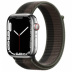 Apple Watch Series 7 // 45мм GPS + Cellular // Корпус из нержавеющей стали серебристого цвета, спортивный браслет цвета «сумрачный торнадо/серый»