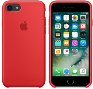 Силиконовый чехол для iPhone 7/8, красный цвет, оригинальный Apple, оригинальный Apple