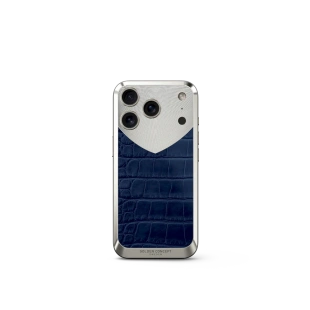 Чехол Golden Concept для iPhone 17 Pro, Magnetic Shield, Alligator Edition - Matte Blue 