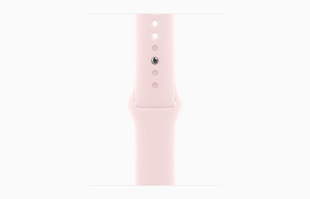 Apple Watch Series 9 // 45мм GPS+Cellular // Корпус из алюминия серебристого цвета, спортивный ремешок светло-розового цвета