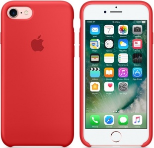 Силиконовый чехол для iPhone 7/8, красный цвет, оригинальный Apple, оригинальный Apple