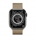 Apple Watch Series 7 // 41мм GPS + Cellular // Корпус из титана цвета «черный космос», миланский сетчатый браслет золотого цвета