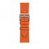 Apple Watch Series 5 Hermès // 44мм GPS + Cellular // Корпус из нержавеющей стали, ремешок Single Tour из кожи Swift цвета Feu